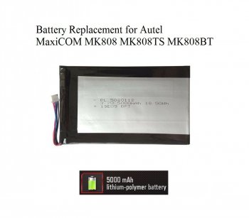 Battery Replacement for Autel MaxiCOM MK808 MK808TS MK808BT